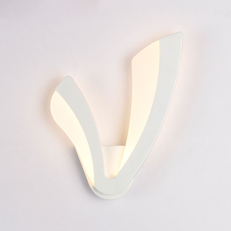 Simple V Shape Wall Lighting Ideas LED Acrylic Shade Wall Mount Light for Living Room Bedroom