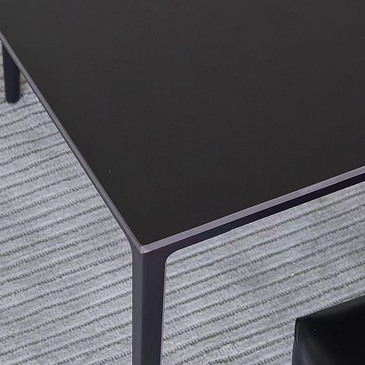 Medieval Modern Stone Dining Table 4 Black Legs Table for Dining Room