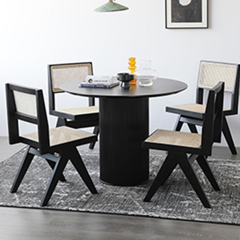 Traditional Dining Chair Wooden Open Back Side Chair for Home