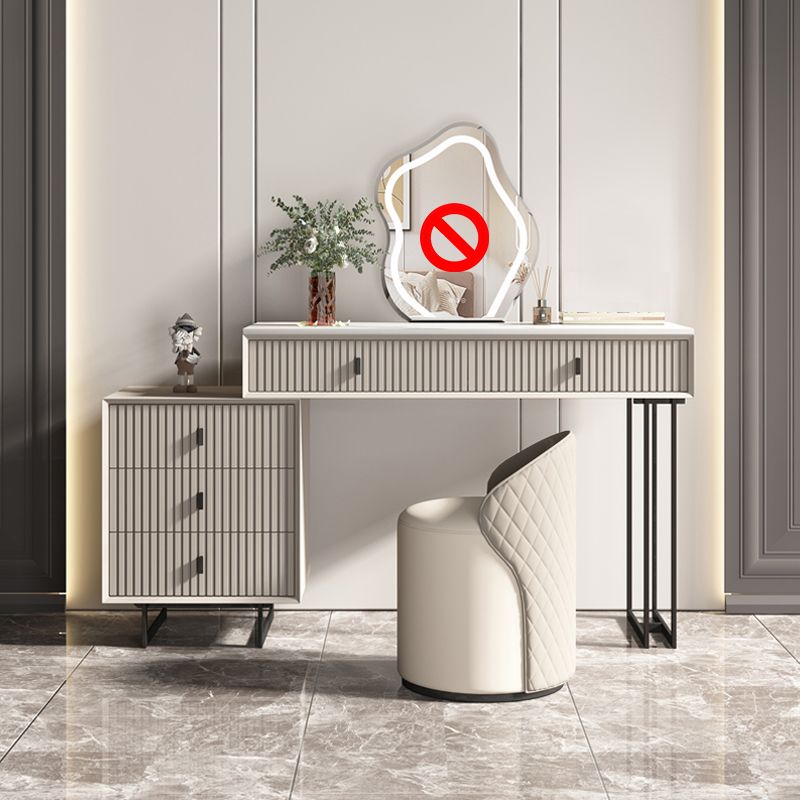 29.92" High Vanity Table with Drawers Stone Top Make-up Vanity