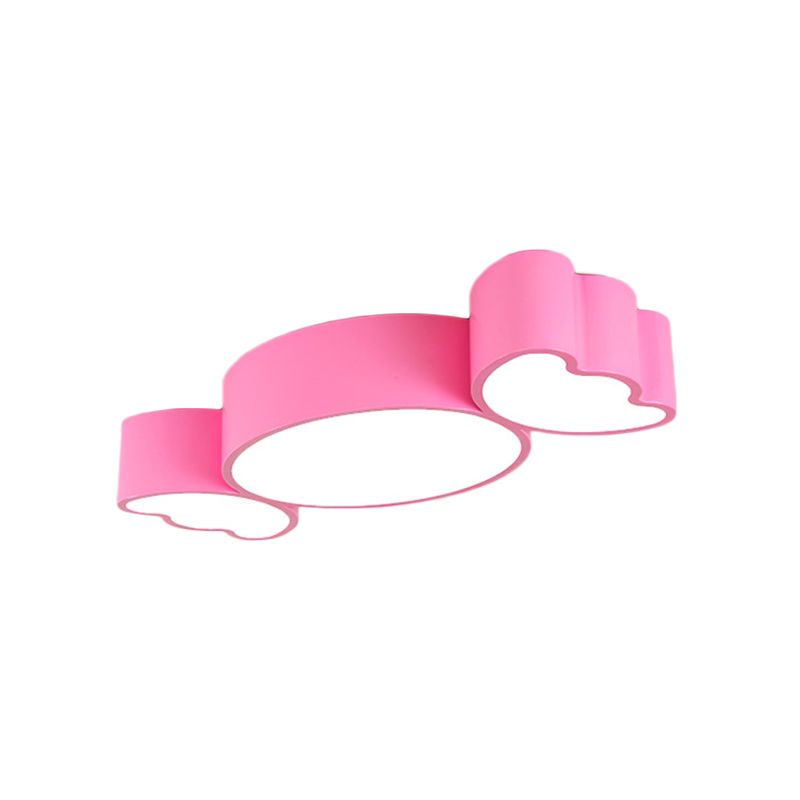 Bambini LED Soffitto Illuminazione con Acrylic Shade Red / Pink / Yellow Candy Flush Montaggio Light Fixture