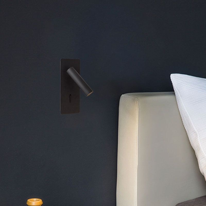 Moderne kreative LED -Wandleuchten Eisen rechteckige Lesewandlampe mit Aluminiumschatten