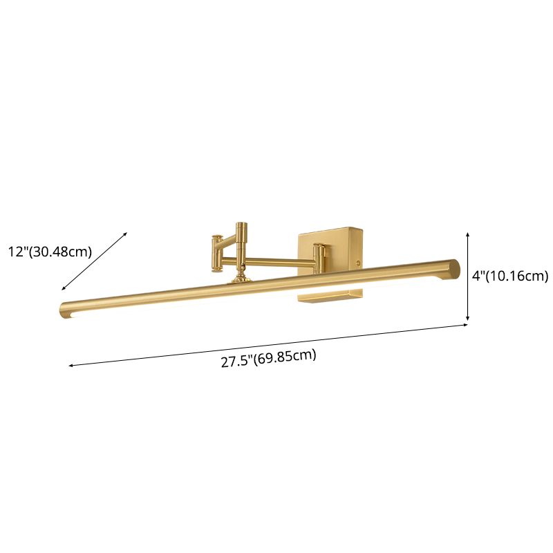 Linear Metal 1-Light Vanity Wall Sconce Contemporary Wall Mounted Lamp for Bathroom