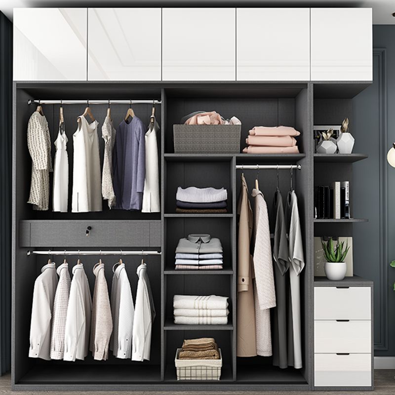 Modern Style Wardrobe White Color Wooden Wardrobe Closet for Home