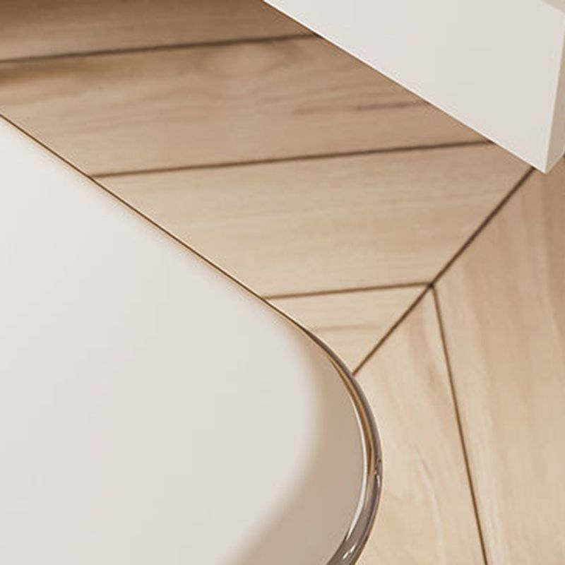 Contemporary Wood Vanity Set with Stool 1 Drawer Dressing Table