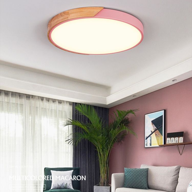 Runde Unterputzleuchten, moderne, schlichte Acryl-Deckenleuchte für Schlafzimmer