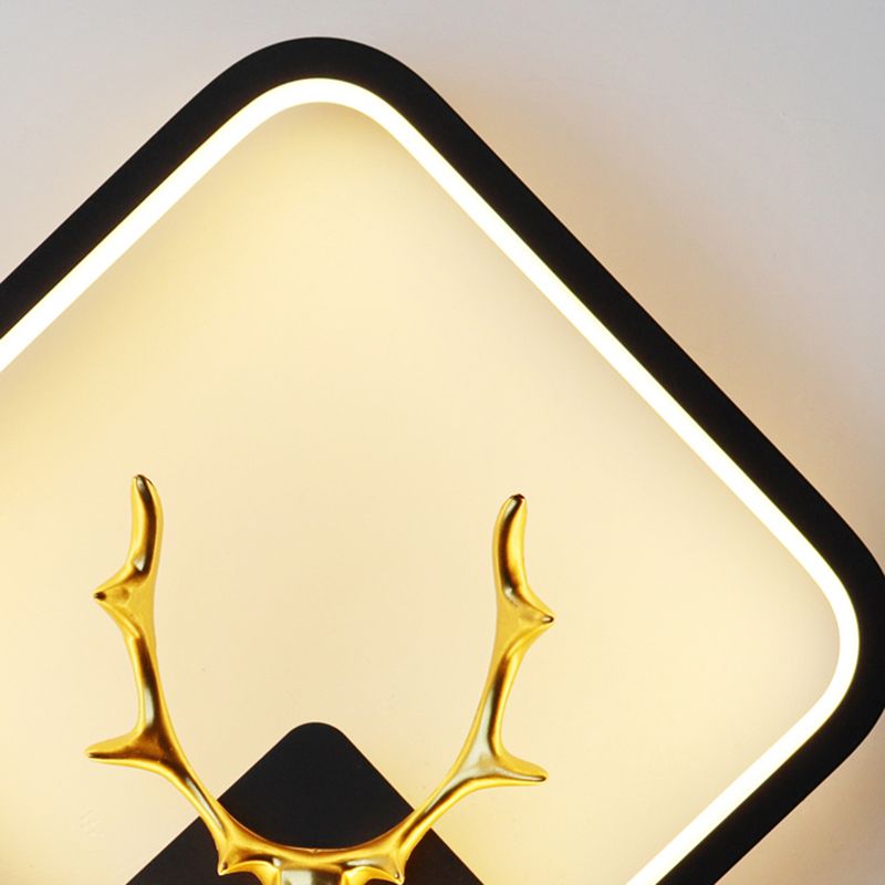 Line Shape Sconce Light Fixture Led Antler Wall Light Fixture for Bedroom