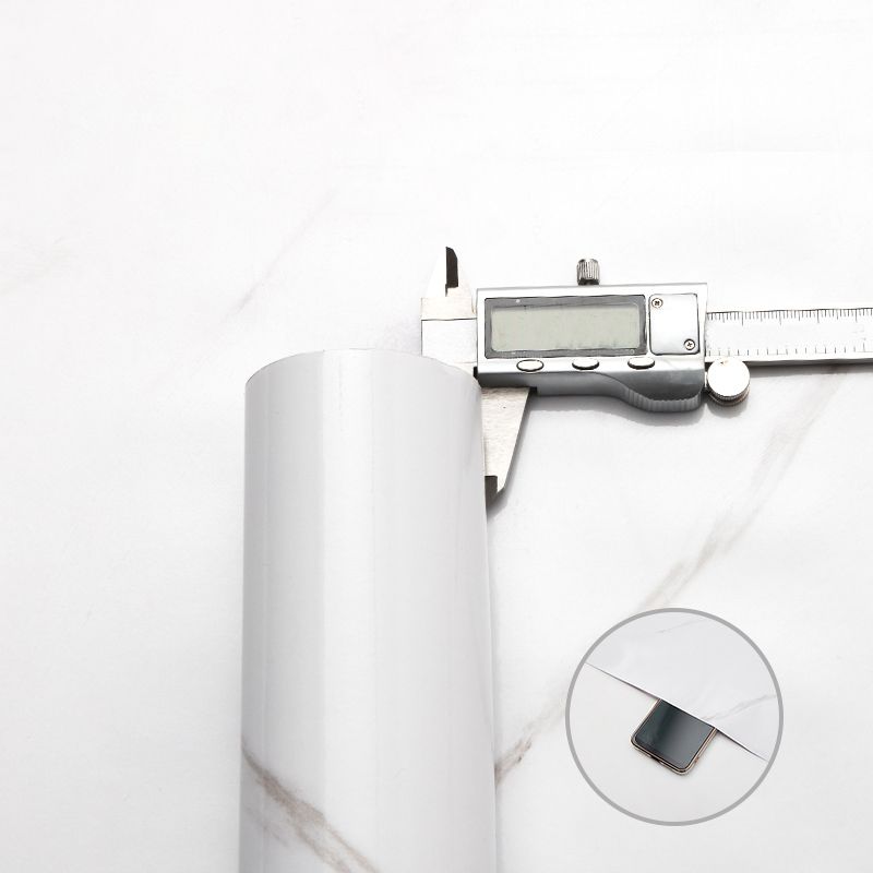 Marbling Scratch Resistant Tile PVC Singular Peel & Stick Tile for Bathroom Backsplash