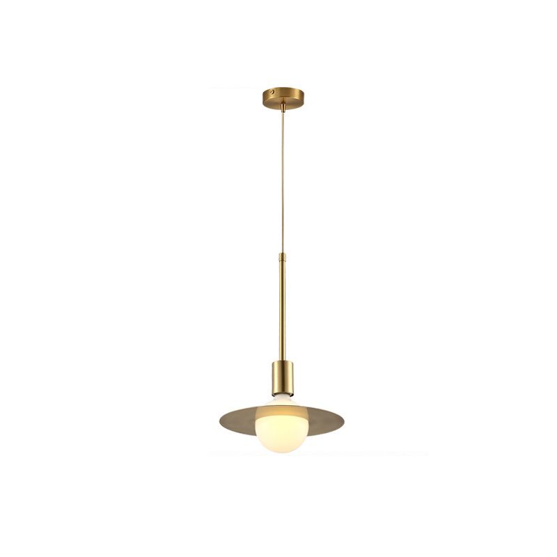 Metal Planet Pendant Light Kit Minimalist Style Pendant Lighting Fixture in Coppery