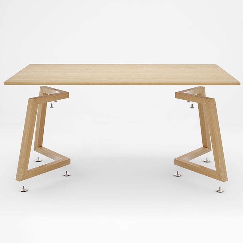 Minimalist Style Traditional Height Dining Set with Rectangle Shape Table and Double Pedestal Base