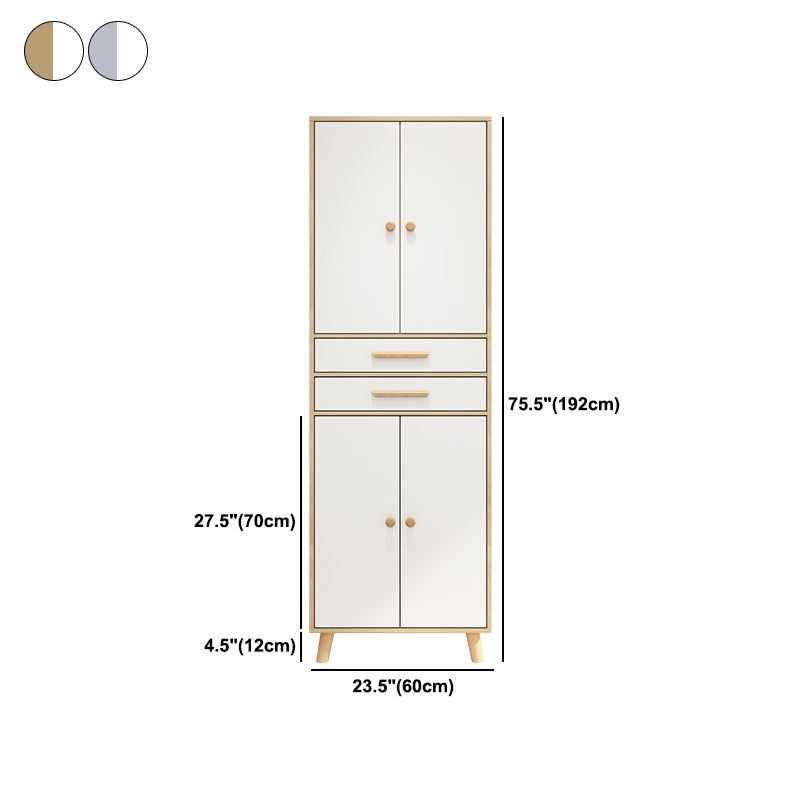 Contemporary Indoor Storage Cabinet Matte Finish Cabinet with Wooden Legs