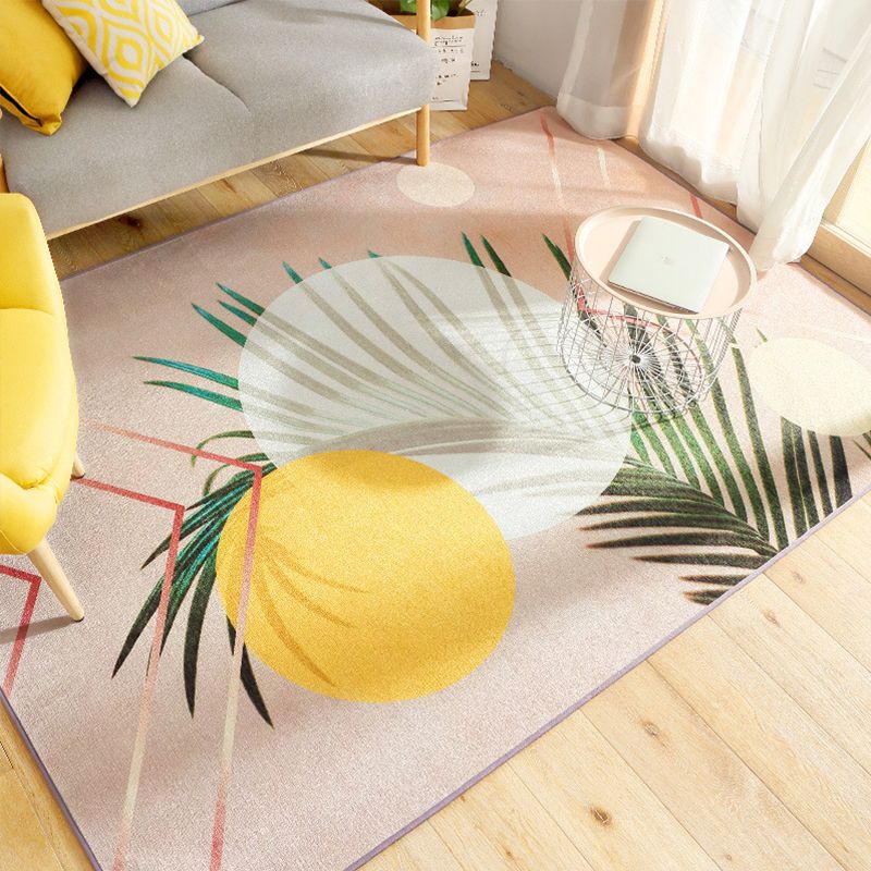 Stijlvolle multicolor Nordic Trug Synthetics Geometrische waterverf tapijt Niet-slip Stain Resistant Machine Wasbaar Tapsel voor salon