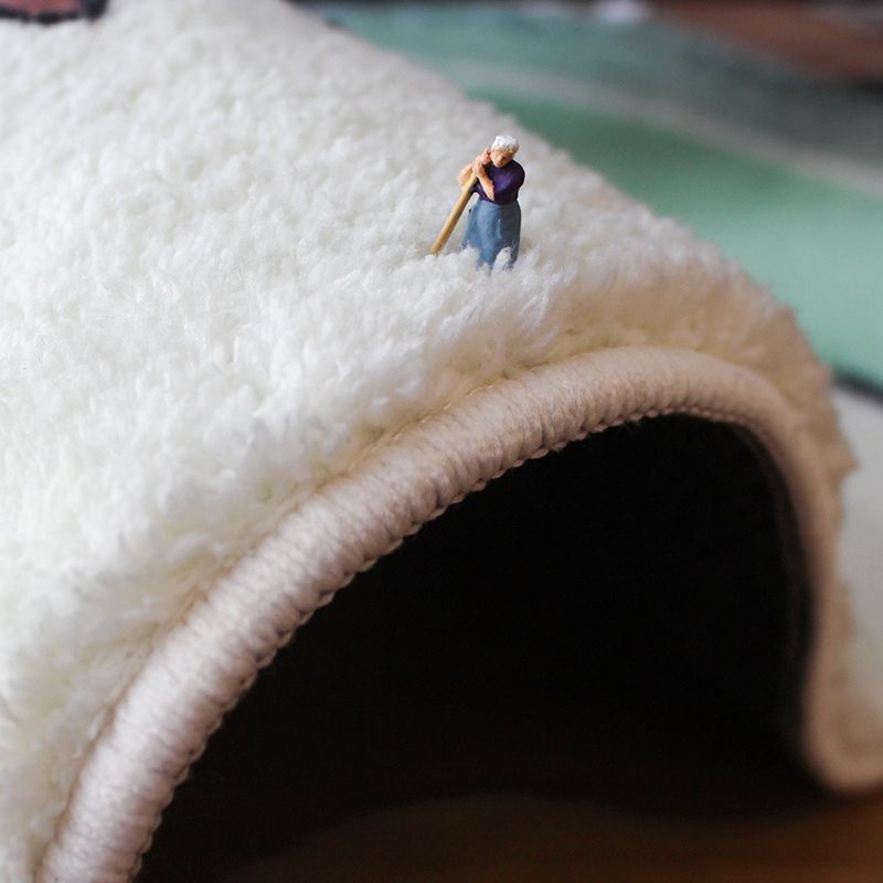 Rapis de couleur de couleur vert clair Polyester Nordic Rapis de support sans glissement pour salle de dessin