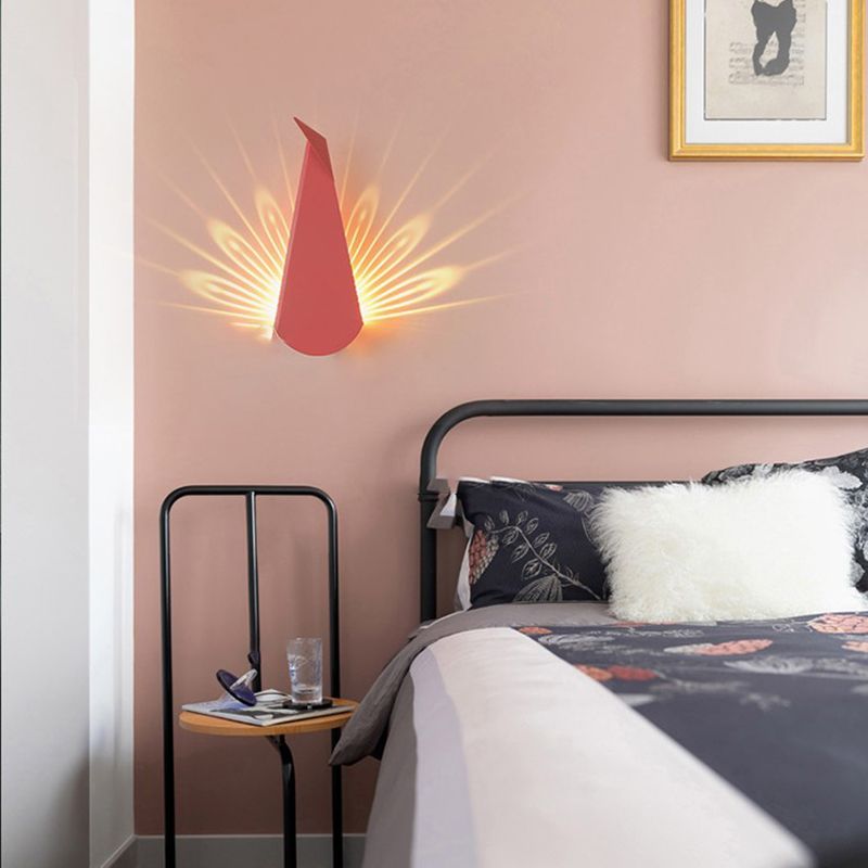 1-Light Geometric Wall Lights Modern Style Metal Wall Light Sconce