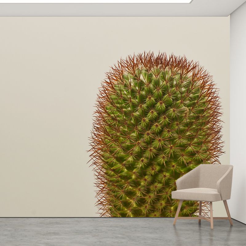 Cactus Plant Murals Wallpaper for Reading Room Bedroom, Custom Size Available