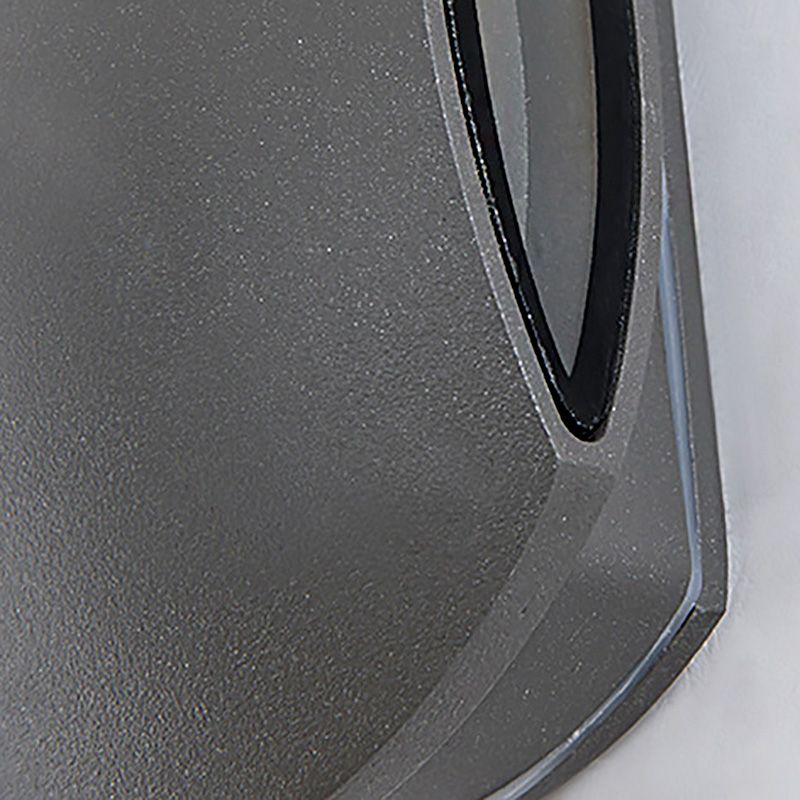 Lumière murale ronde extérieure en aluminium contemporain applique noire luminaire en chaud / blanc