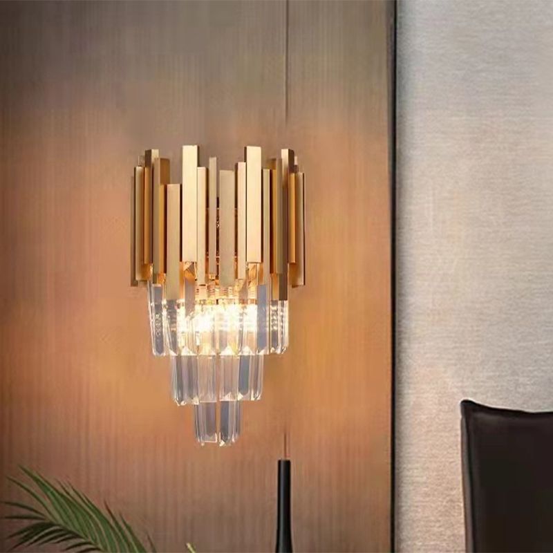 Kristallgeometrische Schatten Wandleuchte moderne Wandhalterung Leuchte in Messing