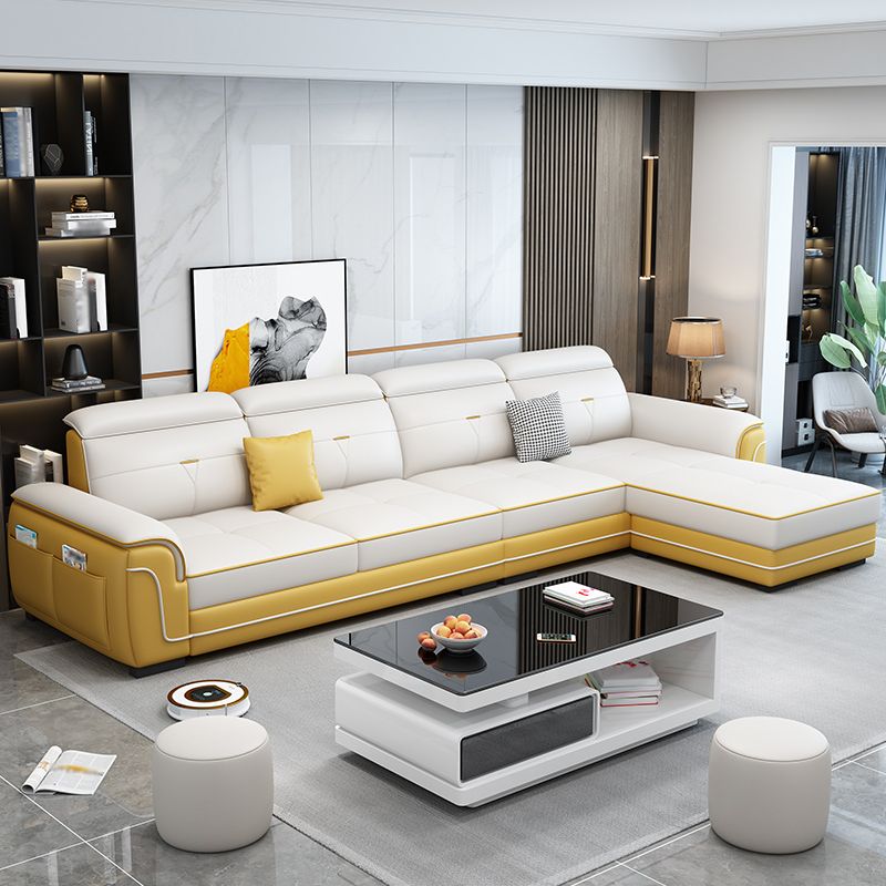 110.24"L x 59.06"W x 33.46"H 4-seat Sofa Cushion Back Sectionals with Storage