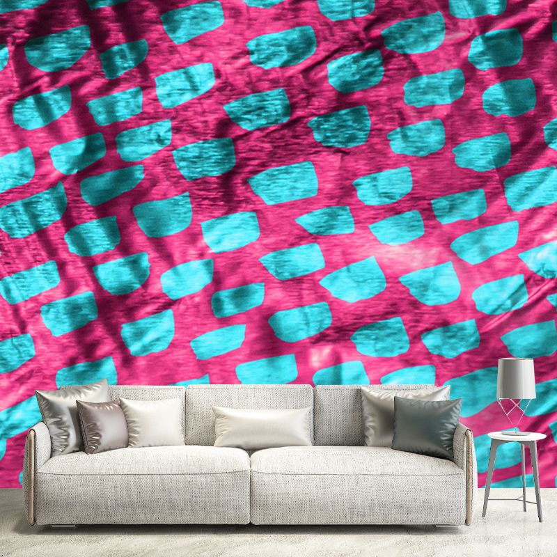 Realistic Web Print Foil Mural Wallpaper for Room Geometric Wall Covering, Custom Made