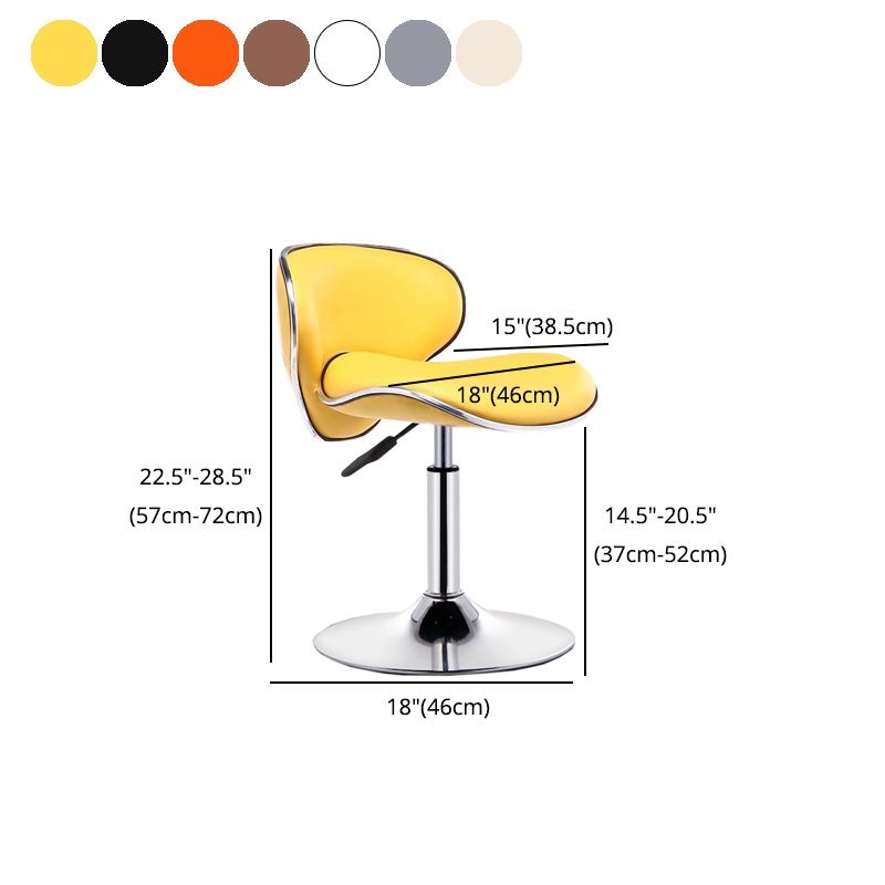 Modern Style Bar-stool with Adjustable Height Low Back Footrest Swivel for Counter Bar