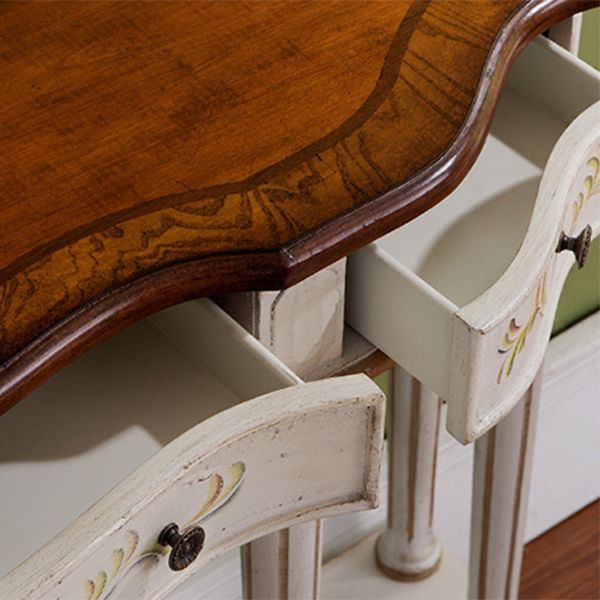 Victoria Wooden End Table Free Form Sofa Console Table for Hall