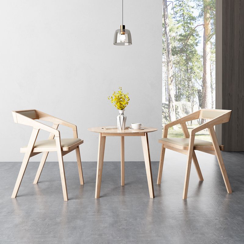 Dining Room Side Chairs Modern Solid Wood Arm Chair for Kitchen