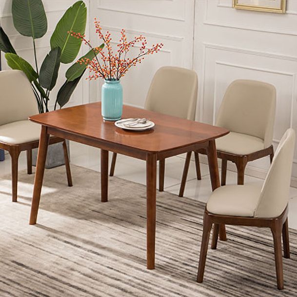 Chaises de salle à manger en bois de style scandinave, chaise sans bras à dossier solide pour salle à manger