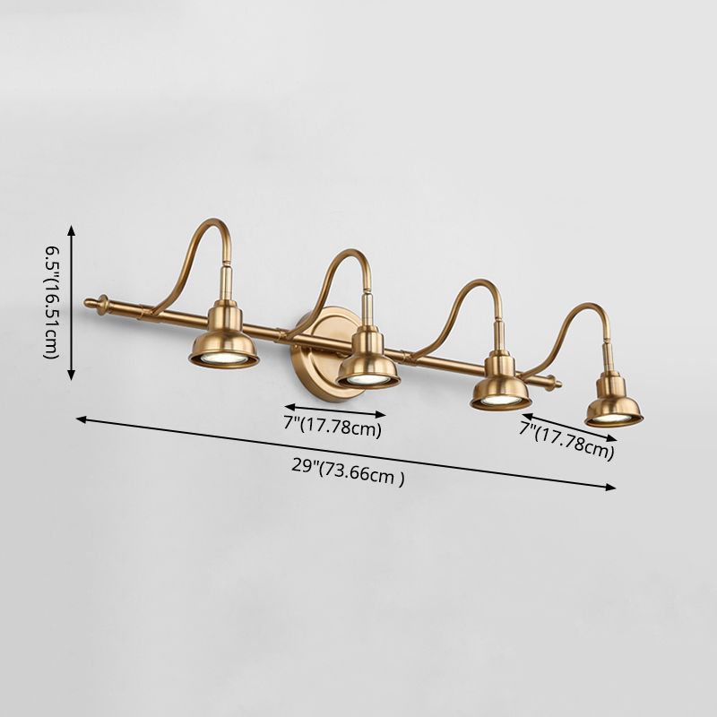 Postmodern Simplicity Bell Vanity Sconce Lights Metallic Wall Mount Light Fixture for Bathroom