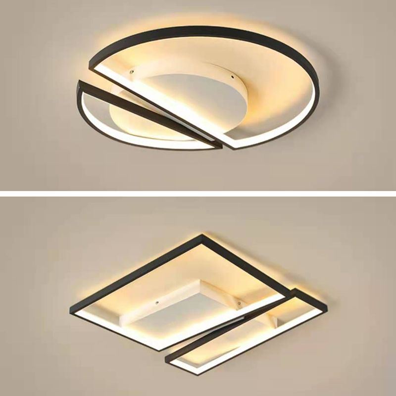 Modern Semi Flush Mount Chandelier Metal Semi Flush Light