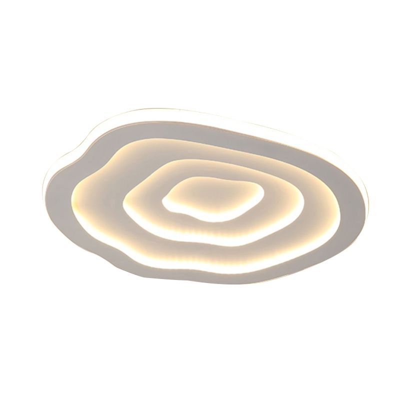 Modern Metal Flush Mount Cloud Shape Ceiling Light with Silicone Shade for Living Room