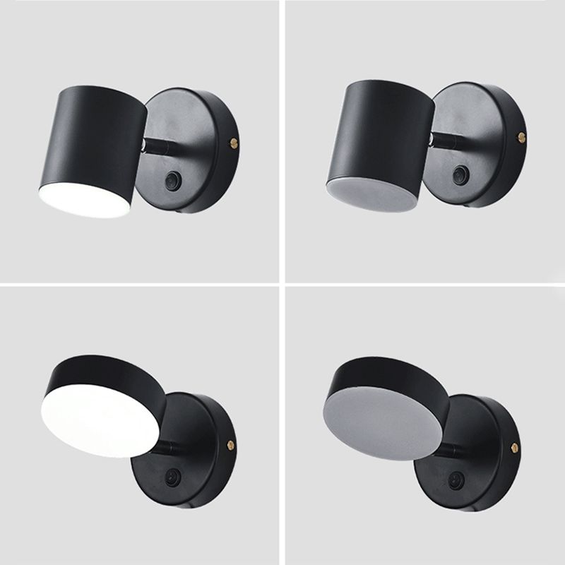 Modern Reading Lamp Simplicity Wall Sconce Lights with Metal Shade for Bedroom Living Room