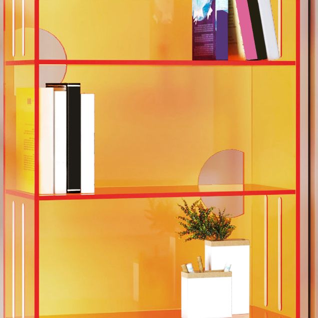 Glam Acrylic Bookshelf Standard Shelf Bookshelf for Home Office 11" W