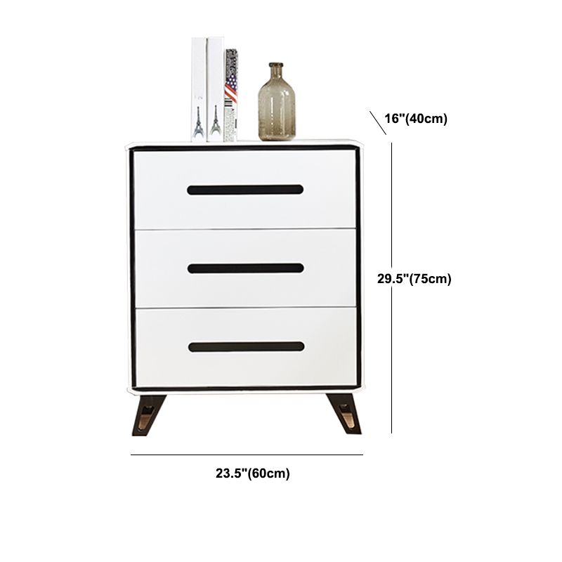 16" W Modern Storage Chest Dresser White Vertical Storage Chest with 3/4/5 Drawers