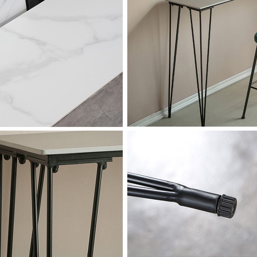 1/2/3/5 Piece Matte Finish Pub Dining Set Modern Sintered Stone Bar Table Set