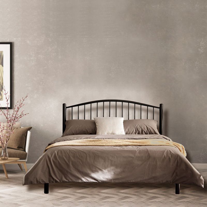 Industrial Metal Standard Bed Black Open-Frame Bed Frame for Home