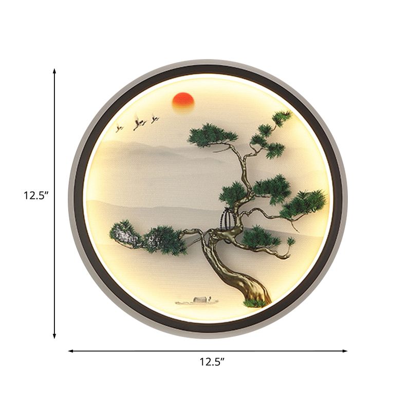 Luminaire mural en pin vert