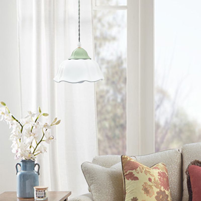 Bowl Shape Hanging Lighting Industrial Style Glass Multi Light Hanging Lamp for Bedroom