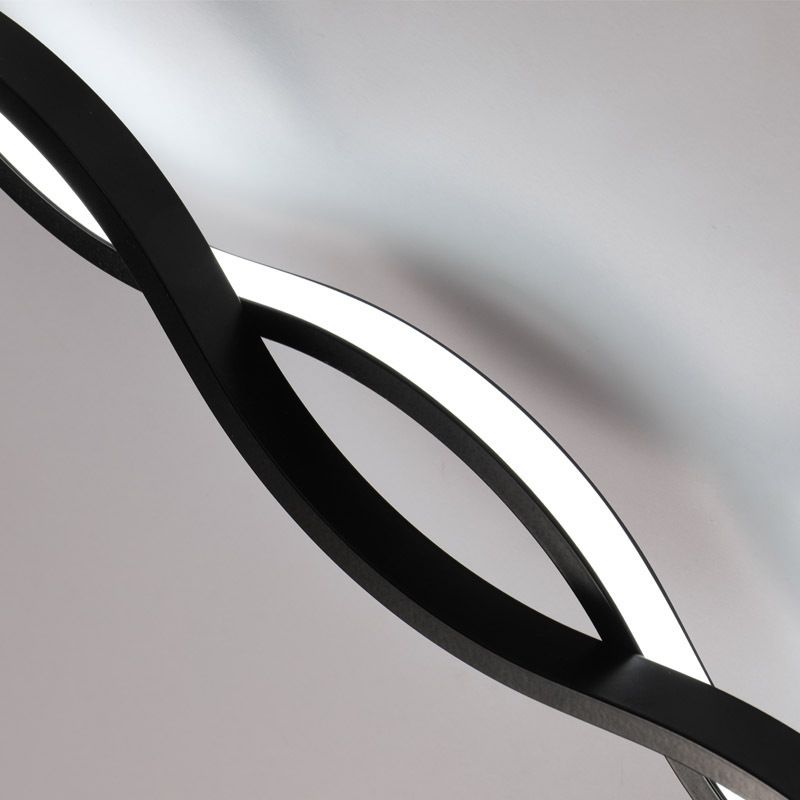 Acrylic Intertwined LED Wall Sconce Simplicity 1 Light Black/White Sconce Lighting in Warm/White Light