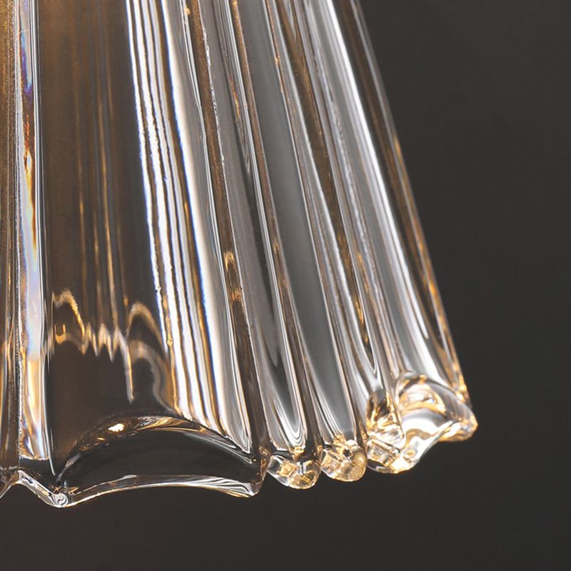 Glass Industrial Pendant Light 1-Light Hanging Ceiling Light for Bedroom