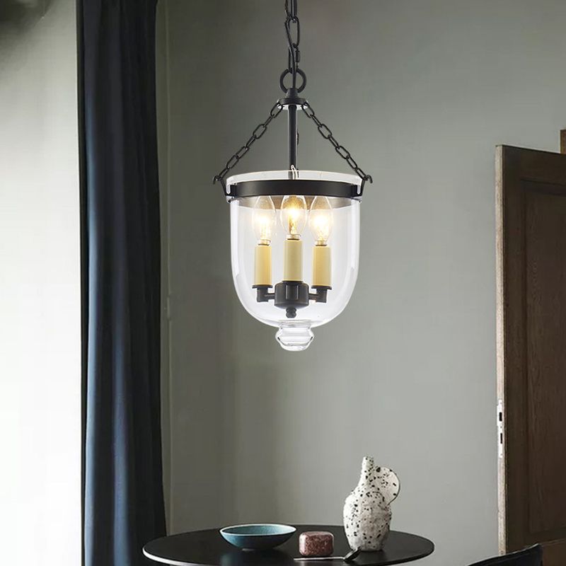 Glazen kroonluchter verlichtingsarmatuur Moderne 3-kops kroonluchter hanglamp