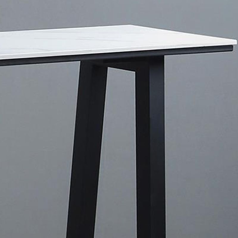 Sintered Stone Bar Table Rectangle Sled Base Dining Table for Kitchen Living Room