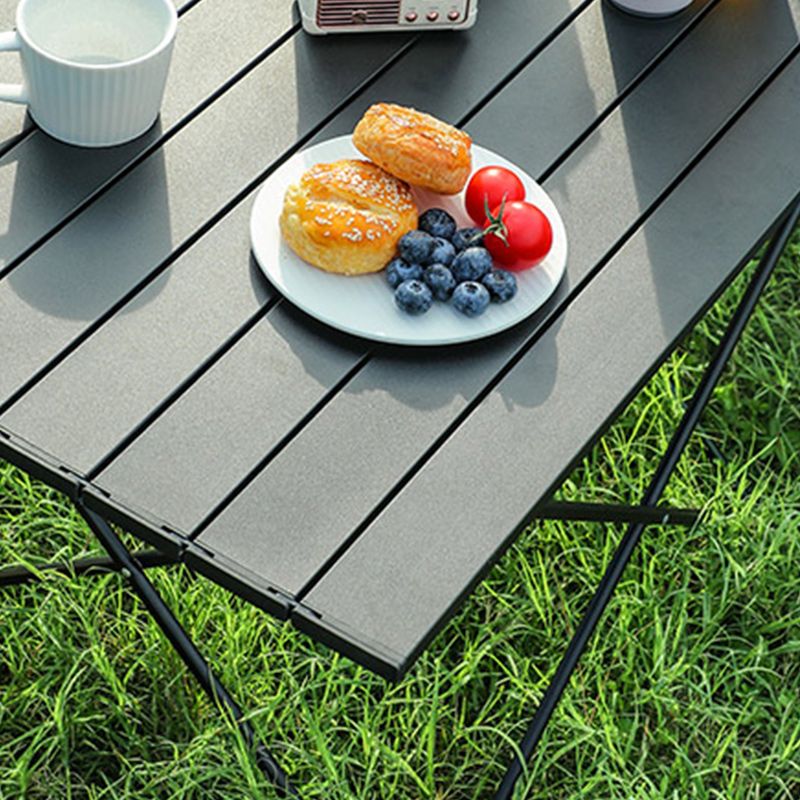 Industrial Style Patio Table Outdoor Open-air Rectangular Metal Camping Table