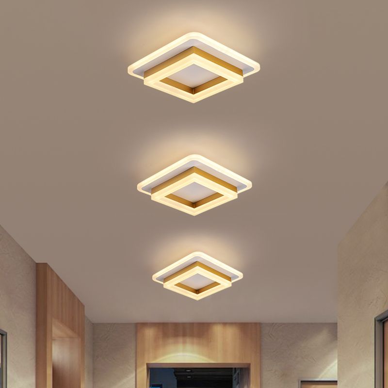 Lámpara de techo empotrada con forma geométrica de metal Lámparas de techo empotradas modernas de 2 luces