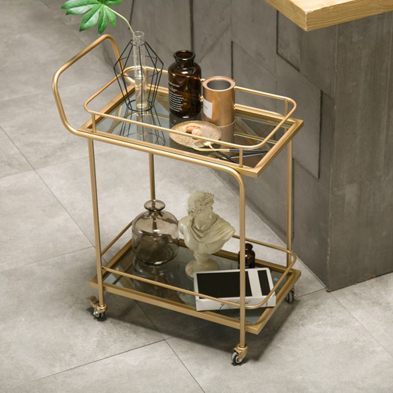 Open Storage Prep Table 27.2"L Modern Home Prep Table with Casters