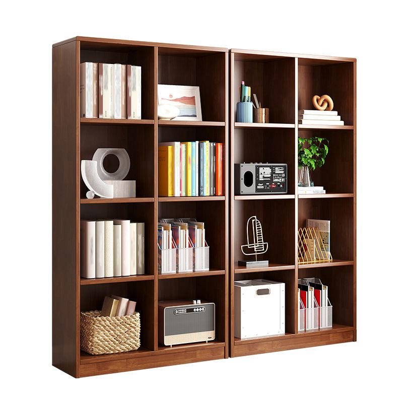 Scandinavian Style Bookshelf Closed Back Standard Wooden Bookcase for Study Room
