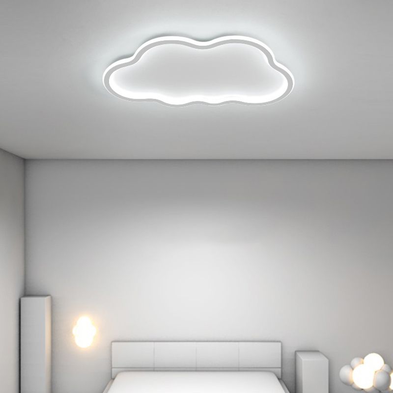 Moderna plafoniera a nuvola in alluminio con montaggio a incasso a LED con paralume in silicone