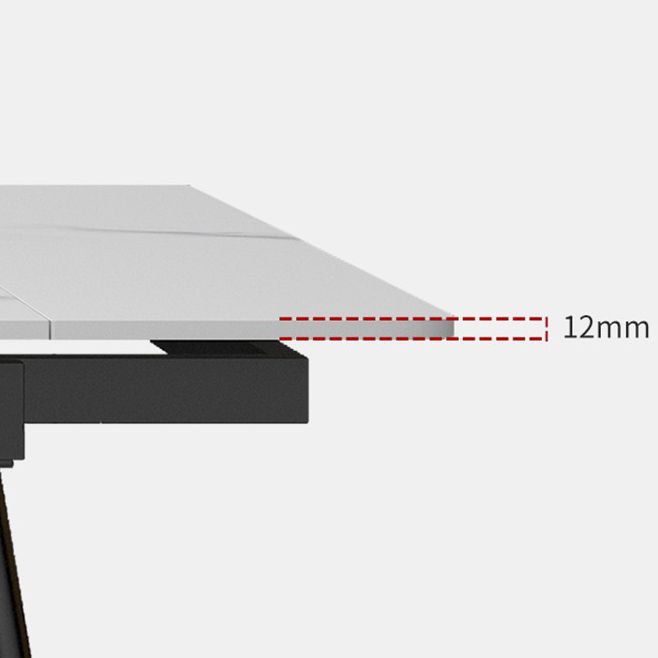 Contemporary 1/4/5/7 Pieces Dining Chairs Set Stone Rectangle Furniture in White