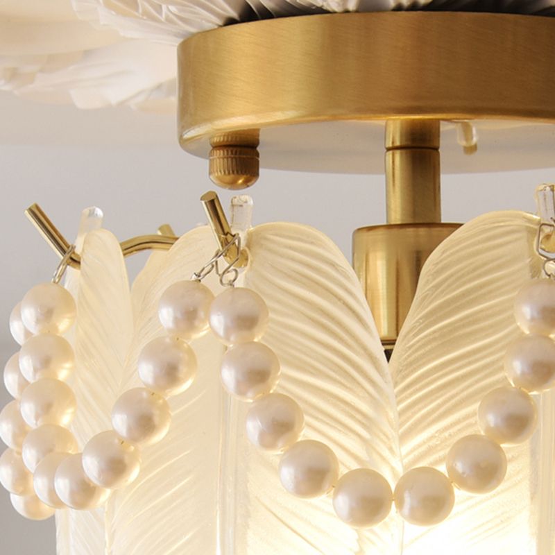Modern Ceiling Light Creative Glass Flush Mount Ceiling Light Fixture for Bedroom