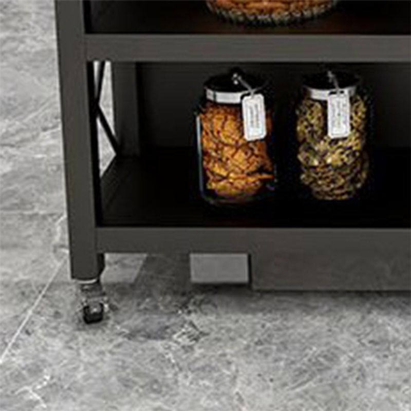33.46" High Rolling Modern Kitchen Trolley Metal Kitchen Trolley for Dining Room