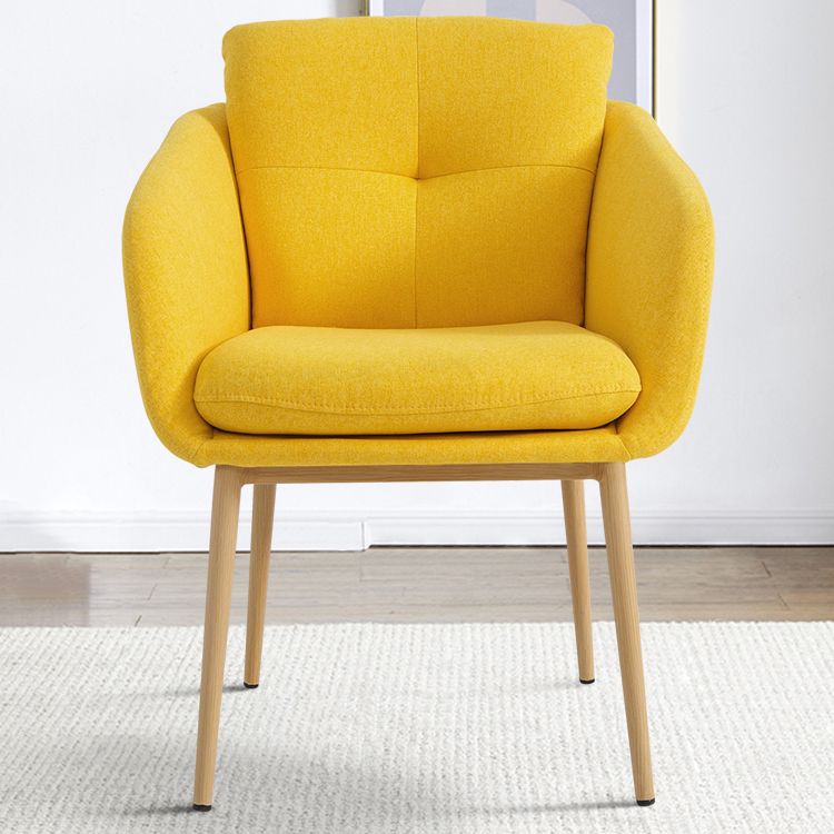 Modern Style Armless Chair Fabric Low Back Upholstered Desk Chair